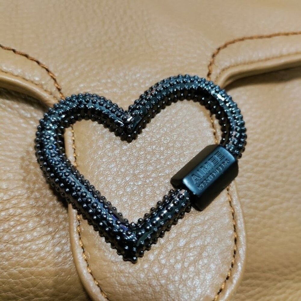 Aimee Kestenberg Lovers Lane Heart Convertible Leather Shoulder Crossbody Bag - Picture 8 of 16
